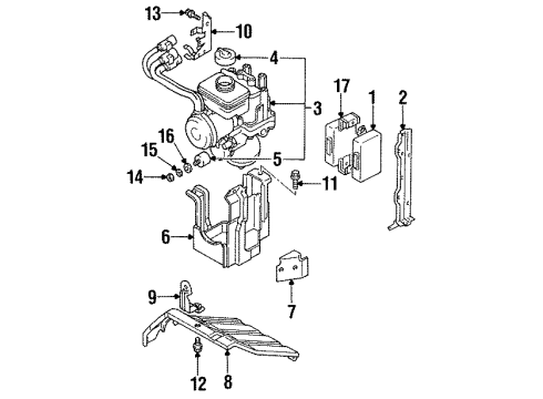 1996 Mitsubishi Diamante ABS Components