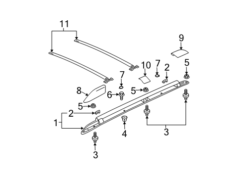 2005 Mitsubishi Endeavor Luggage Carrier Diagram 2