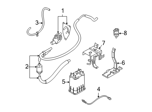 1997 Mitsubishi Montero Sport Emission Components Diagram 2