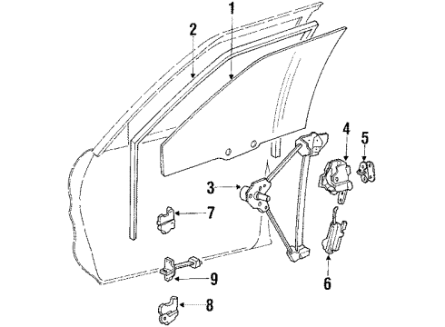 1991 Mitsubishi Galant Front Door