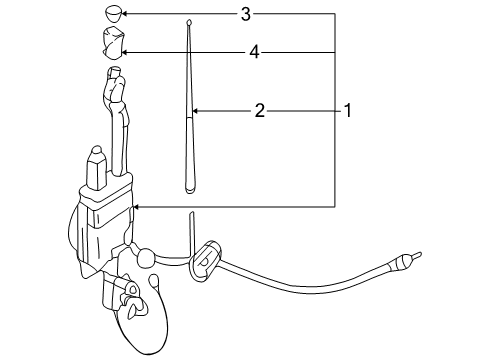 2005 Mitsubishi Montero Antenna & Radio