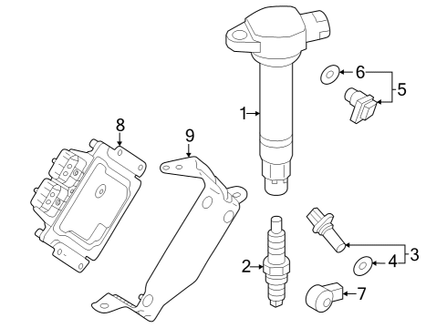 2025 Mitsubishi Outlander PHEV Ignition Coil Diagram for 1832A094