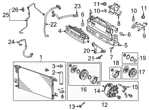 2020 Mitsubishi Outlander Compressor Diagram for 7813A992
