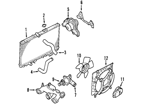 2005 Mitsubishi Galant Fan Blade Diagram for 1355A001
