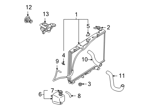 1998 Mitsubishi Montero Sport Overflow Hose Diagram for MR355391