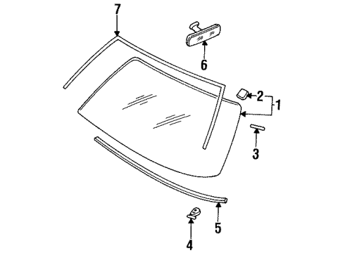 1998 Mitsubishi Galant Glass - Windshield