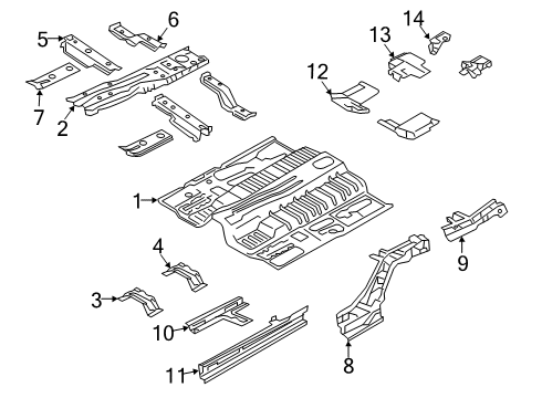 2022 Mitsubishi Outlander PHEV Floor & Rails