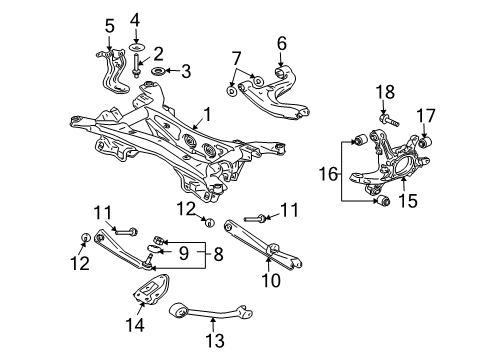 2010 Mitsubishi Endeavor Rear Suspension Components Diagram 2