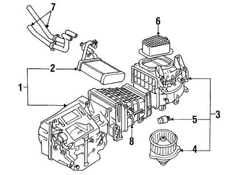 1999 Mitsubishi 3000GT Blower Motor & Fan