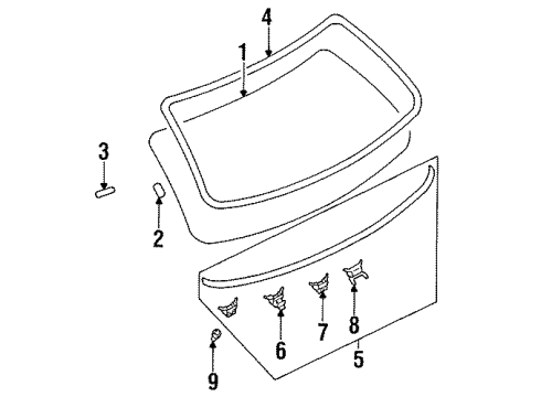 1998 Mitsubishi Galant Glass & Hardware - Back Glass