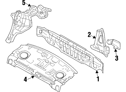 2002 Mitsubishi Mirage Rear Body