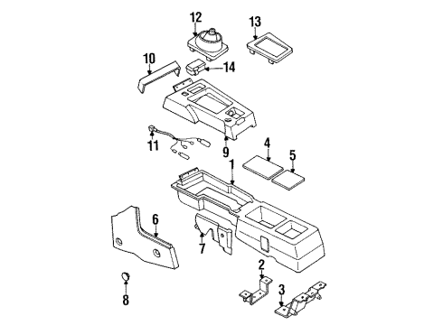 1991 Mitsubishi Eclipse Console Diagram 2