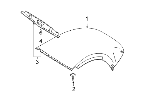 2012 Mitsubishi Eclipse Interior Trim - Top