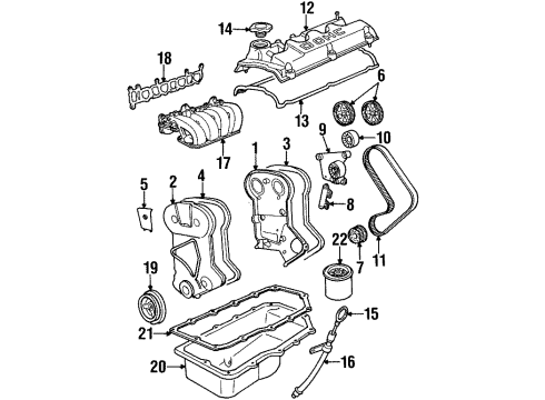 1995 Mitsubishi Eclipse Oil Filter Diagram for M05281090