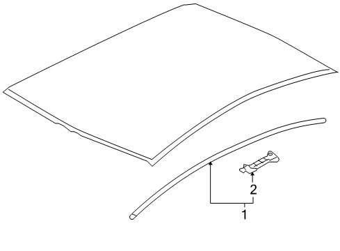 2013 Mitsubishi Lancer Exterior Trim - Roof Diagram 5