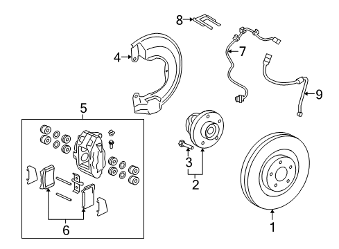 2008 Mitsubishi Lancer Front Brakes Diagram 2