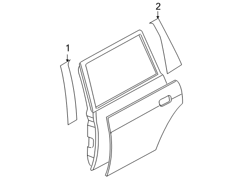 2011 Mitsubishi Endeavor Exterior Trim - Rear Door