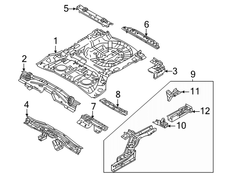 2025 Mitsubishi Outlander PHEV Rear Floor & Rails