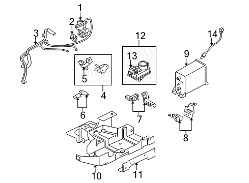 2004 Mitsubishi Lancer EGR Valve Diagram for MR560582