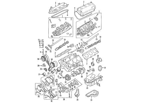 2001 Mitsubishi Montero Sport Camshaft Diagram for MD321178