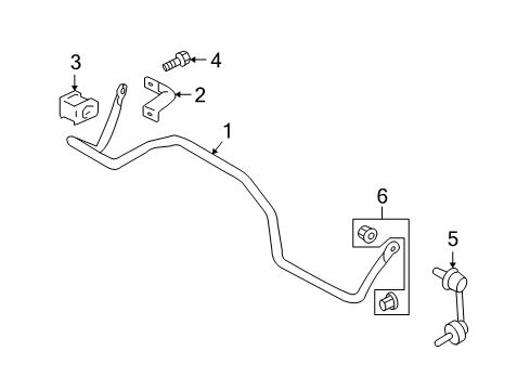 2017 Mitsubishi Lancer Stabilizer Bar & Components Diagram 4