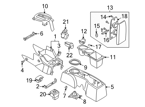 2002 Mitsubishi Eclipse Shift Indicator Diagram for MR377146