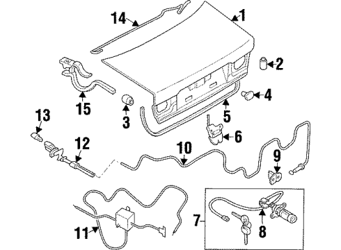 2000 Mitsubishi Diamante Trunk Lid & Components