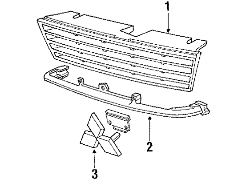 1991 Mitsubishi Galant Grille & Components