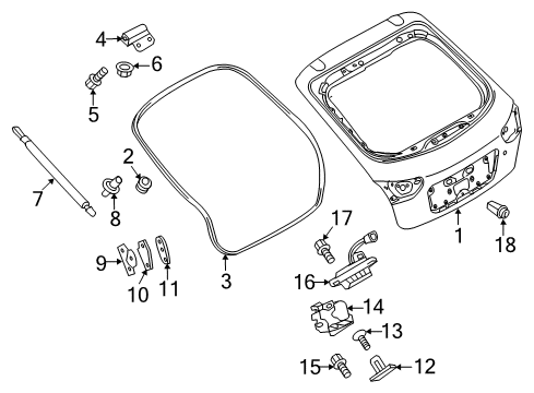 2012 Mitsubishi Lancer Gate & Hardware