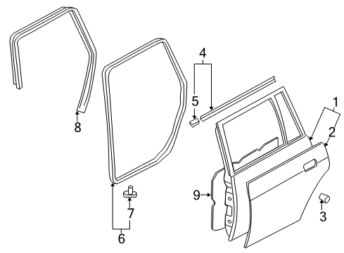 1997 Mitsubishi Montero Sport Door & Components Diagram 2