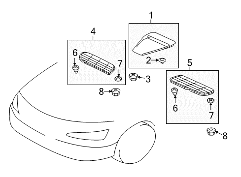 2011 Mitsubishi Lancer Air Outlet Vent Gasket Diagram for MB174992