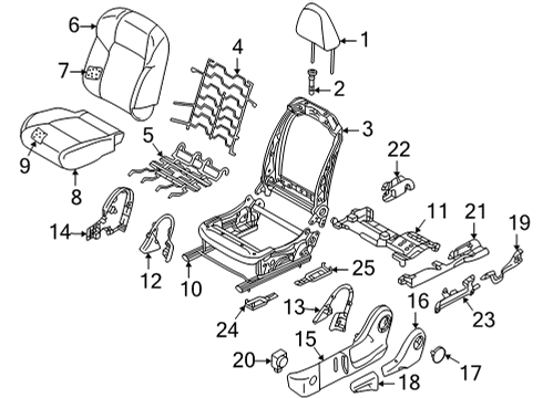 2024 Mitsubishi Outlander Driver Seat Components