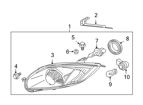 2009 Mitsubishi Eclipse Headlamps