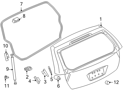 2011 Mitsubishi Endeavor Gate & Hardware
