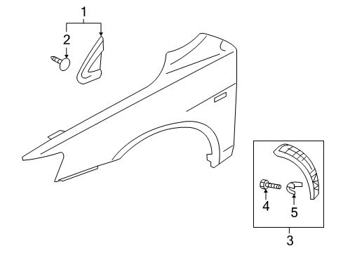 2012 Mitsubishi Lancer Exterior Trim - Fender