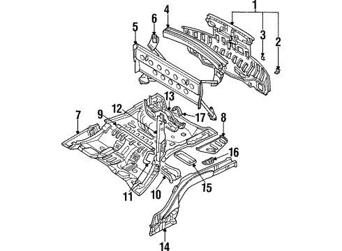 1999 Mitsubishi Eclipse Rear Body Diagram 3