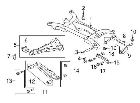 2017 Mitsubishi Lancer Upper Control Arm Diagram for MN184100