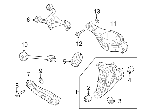 2023 Mitsubishi Outlander PHEV Upper Control Arm, Driver Side Diagram for 4110A159