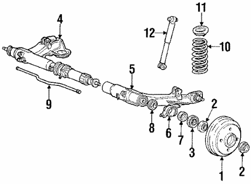 1986 Mitsubishi Mirage Rear Brakes Diagram 2