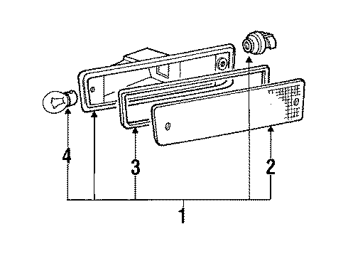 1992 Mitsubishi Mirage Backup Lamps
