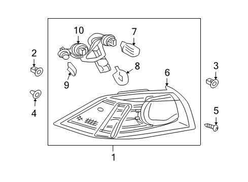 2012 Mitsubishi Lancer Combination Lamps Diagram 3