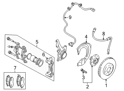 2004 Mitsubishi Galant Front Brakes Diagram 2