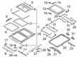 Diagram for Mitsubishi Sunroof - 91604W050P