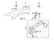 Diagram for Mitsubishi Endeavor Fender - MR981675