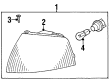 Diagram for Mitsubishi Mirage Turn Signal Lights - MR296303