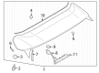 Diagram for Mitsubishi Eclipse Cross Spoiler - 6515A615YA