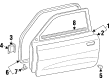 Diagram for Mitsubishi Mirage Weather Strip - MR186337