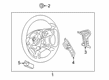 Diagram for Mitsubishi Outlander PHEV Steering Wheel - 4400B254XA