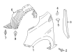 Diagram for Mitsubishi Wheelhouse - 5370C253