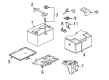 Diagram for Mitsubishi Battery Hold Downs - MR124716